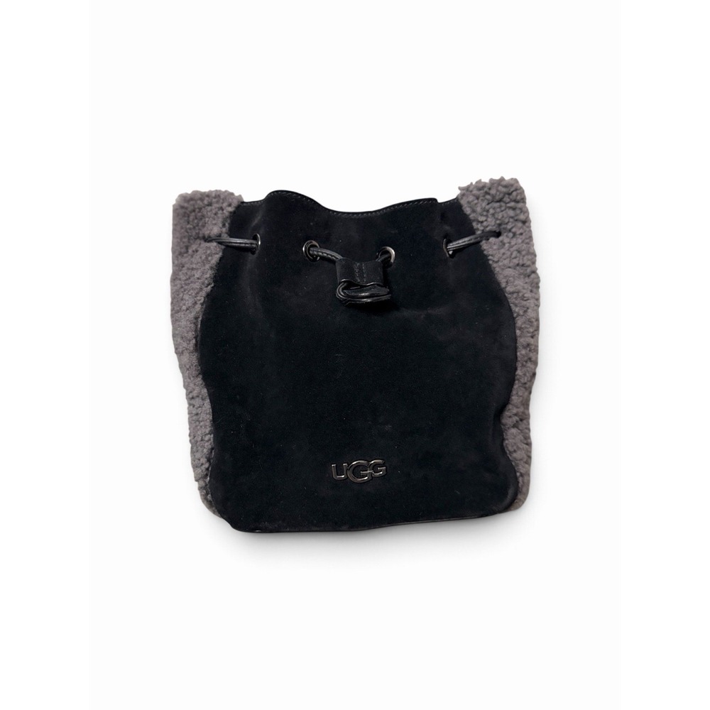 UGG Fey Mini Suede Backpack Cow Suede Sheepskin Trim